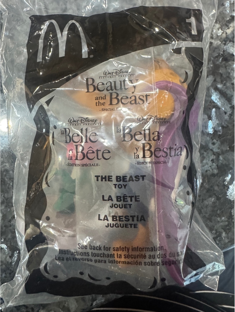 2002 McDonald's Beauty and The Beast toy #1 The Beast NIB